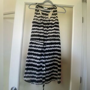 Black and White Striped Women's Dress